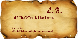 Lökös Nikolett névjegykártya